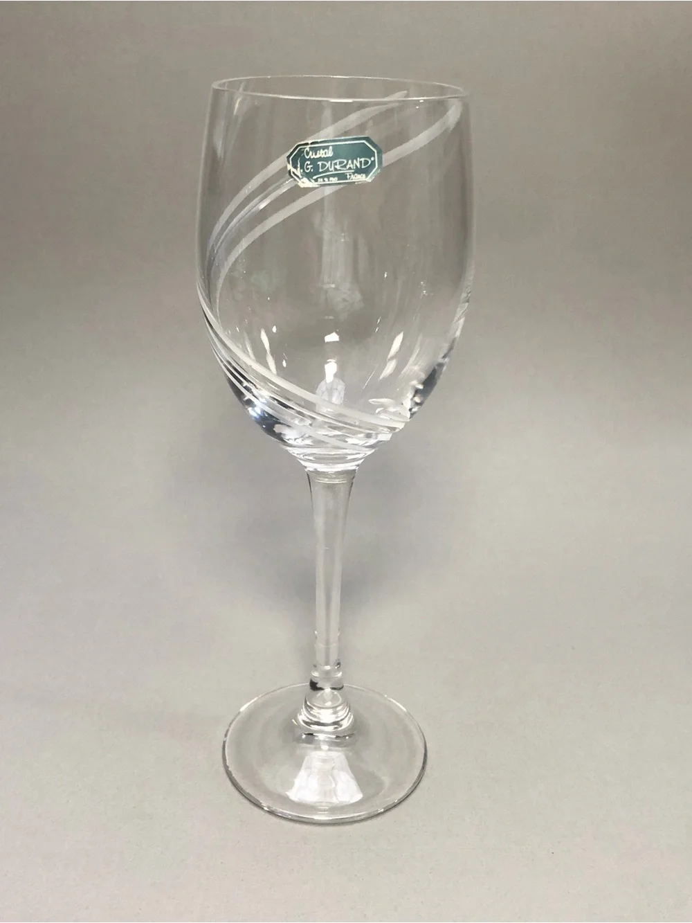 Cristal D’Arques - Durand Farandole Water Goblet, Swirl Design Set of 2